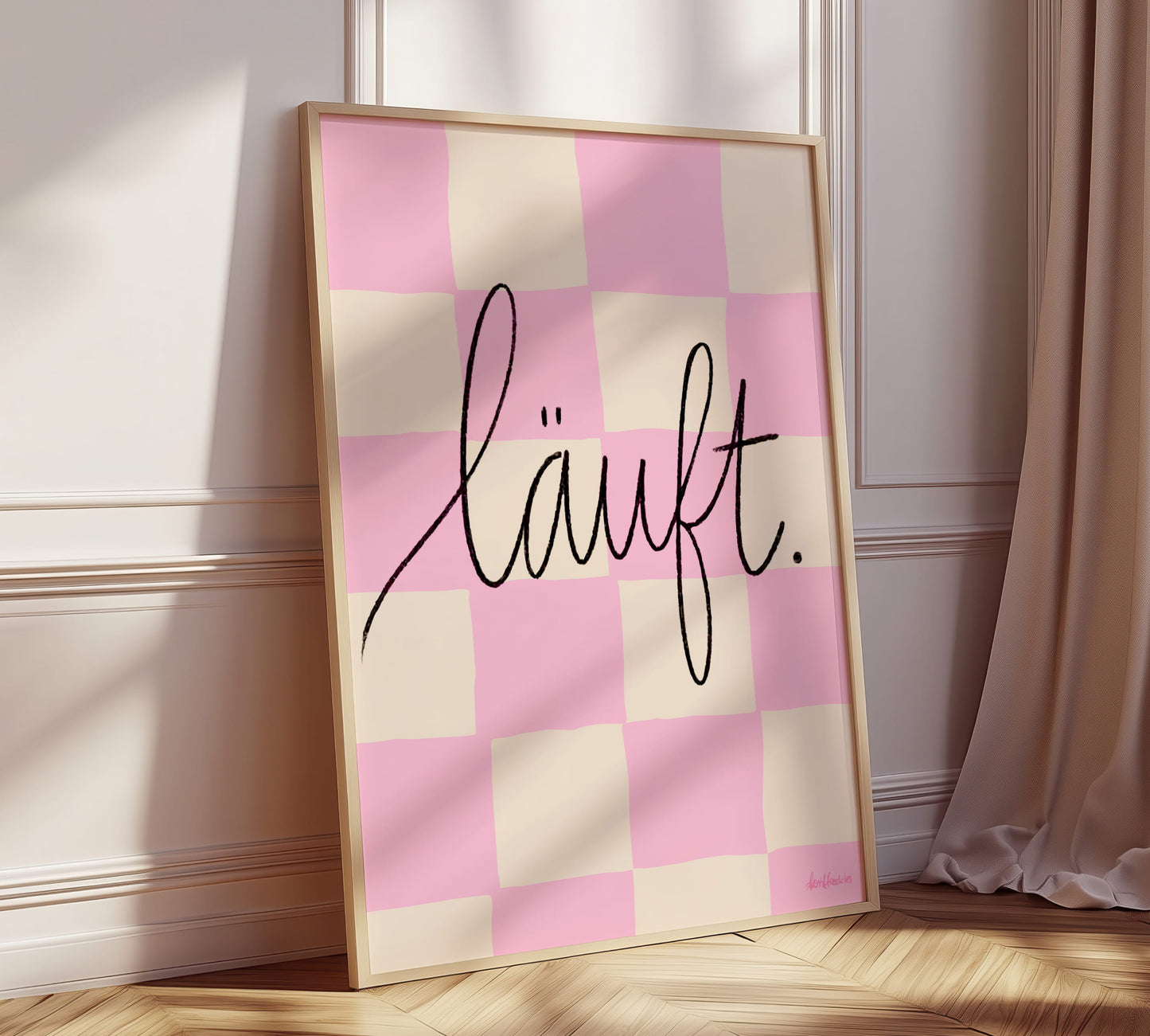 Läuft Poster – Modernes Läuft Print als Typografie Wanddeko