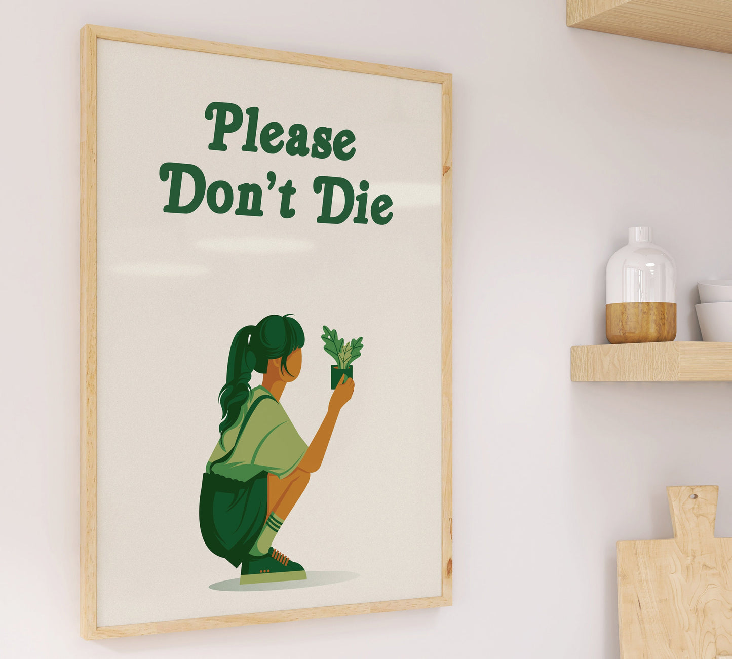 Plant Lady Poster, Plant Lover Print, Home Plants Wall Art, Botanical Print, Boho Gift For Her, Plant Slogan Quote, Crazy Plant Lady Gift