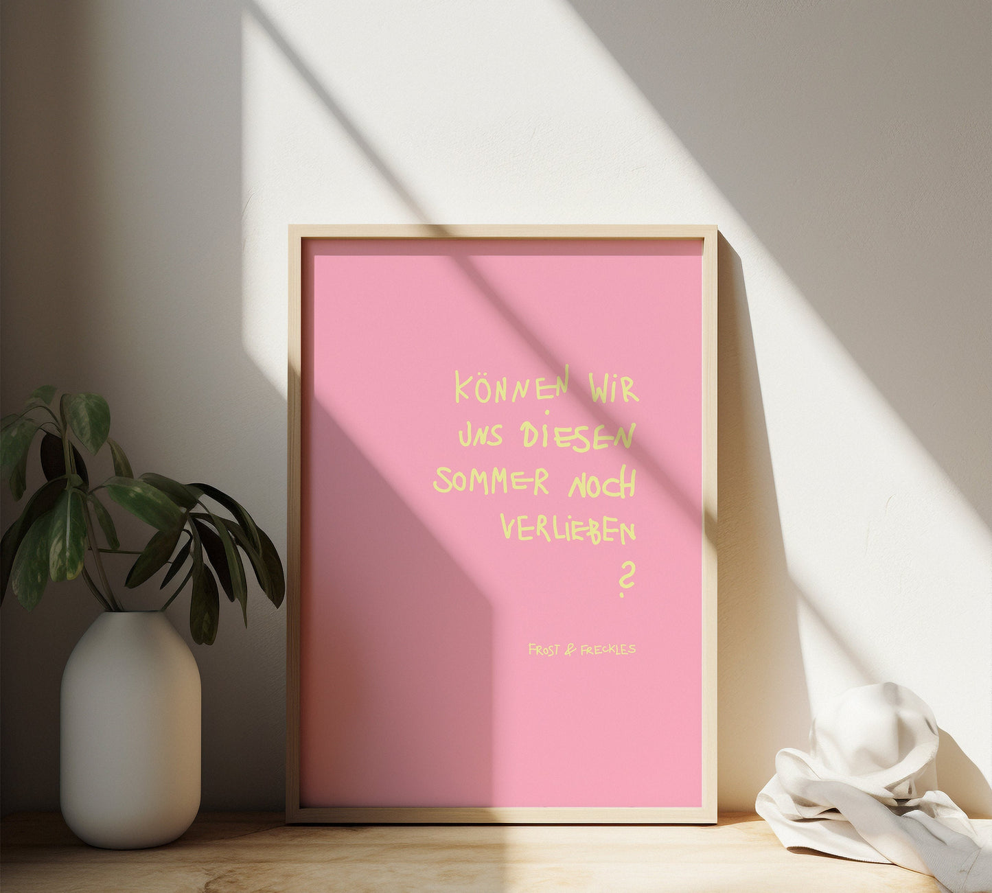 Können Wir Uns Diesen Sommer Noch Verlieben Poster, Love Minimal Print, Retro Poster Büro, Minimal Wall Art, Unikat Wohndeko, Sommer, Meer