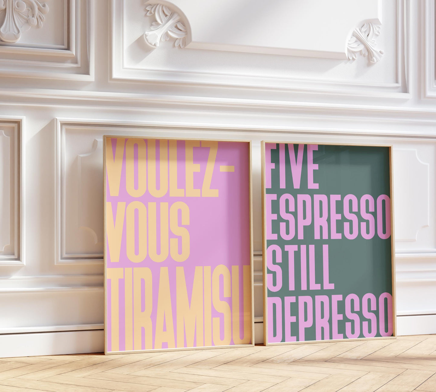 1B: Voulez-Vous Tiramisu Poster (Pink)