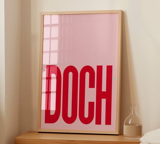 02: Doch Poster – Typografie Print in Pink