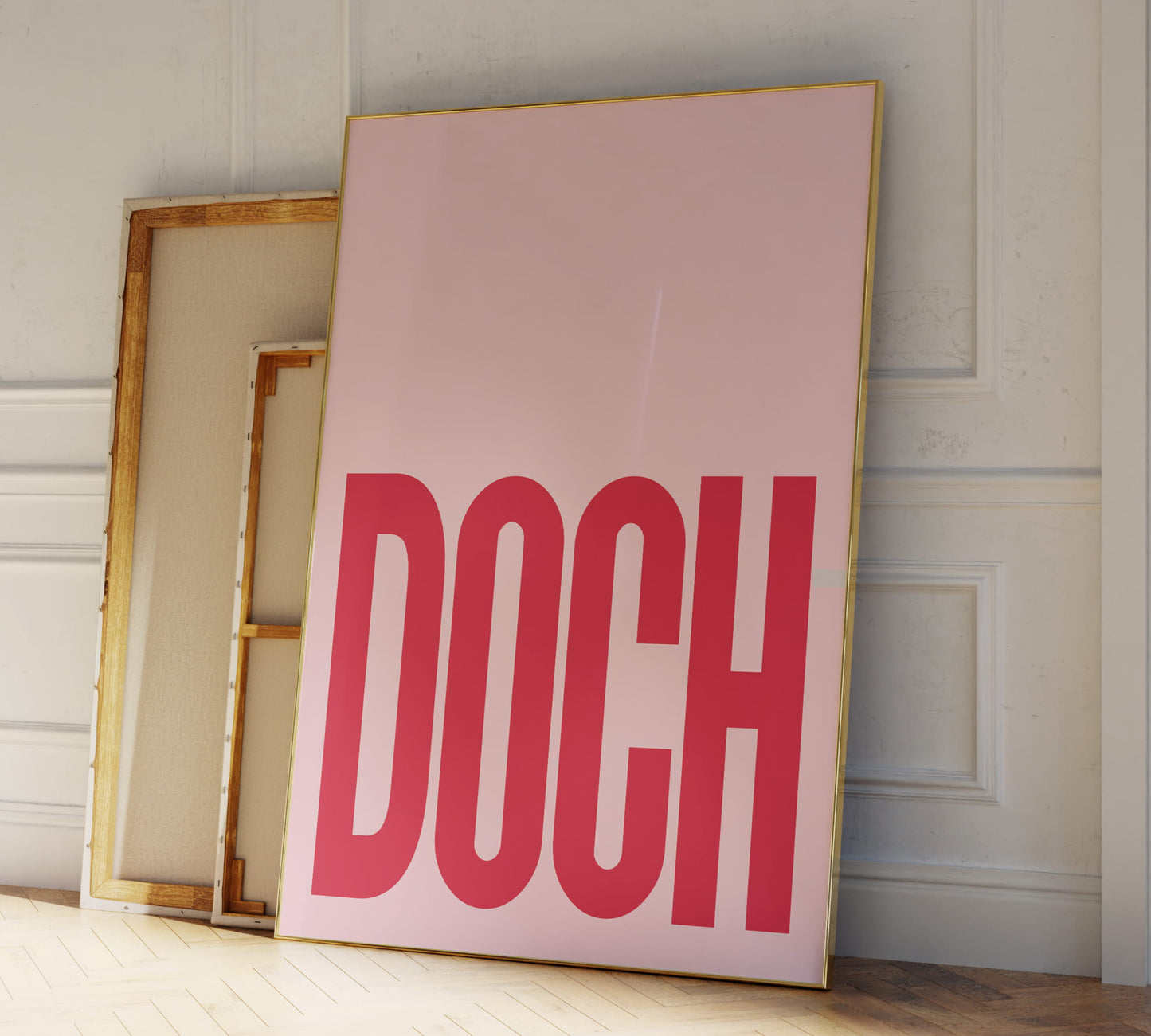 02: Doch Poster – Typografie Print in Pink