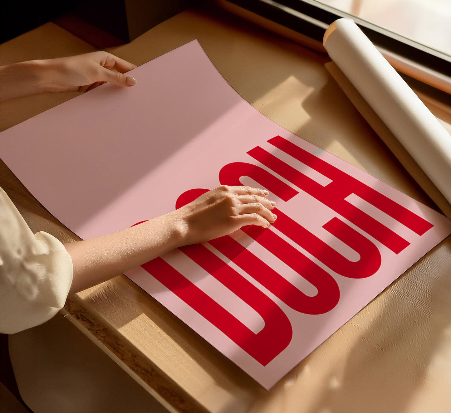 02: Doch Poster – Typografie Print in Pink