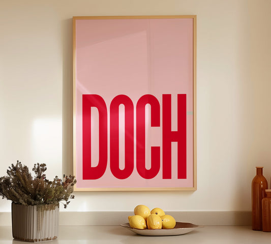 02: Doch Poster – Typografie Print in Pink