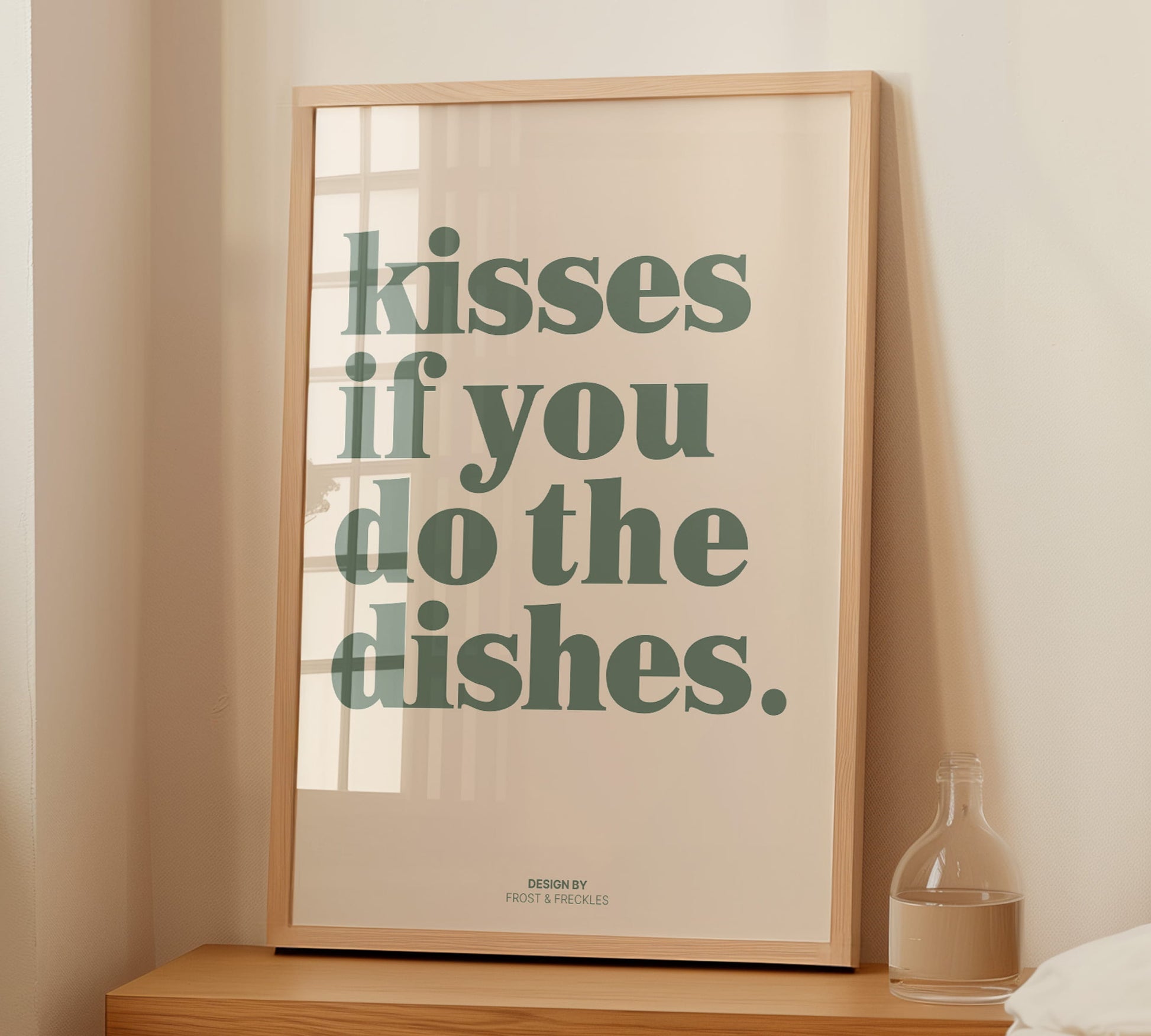 Geschenkidee Poster Küche sage green für Paare, Freund, Freundin oder WG