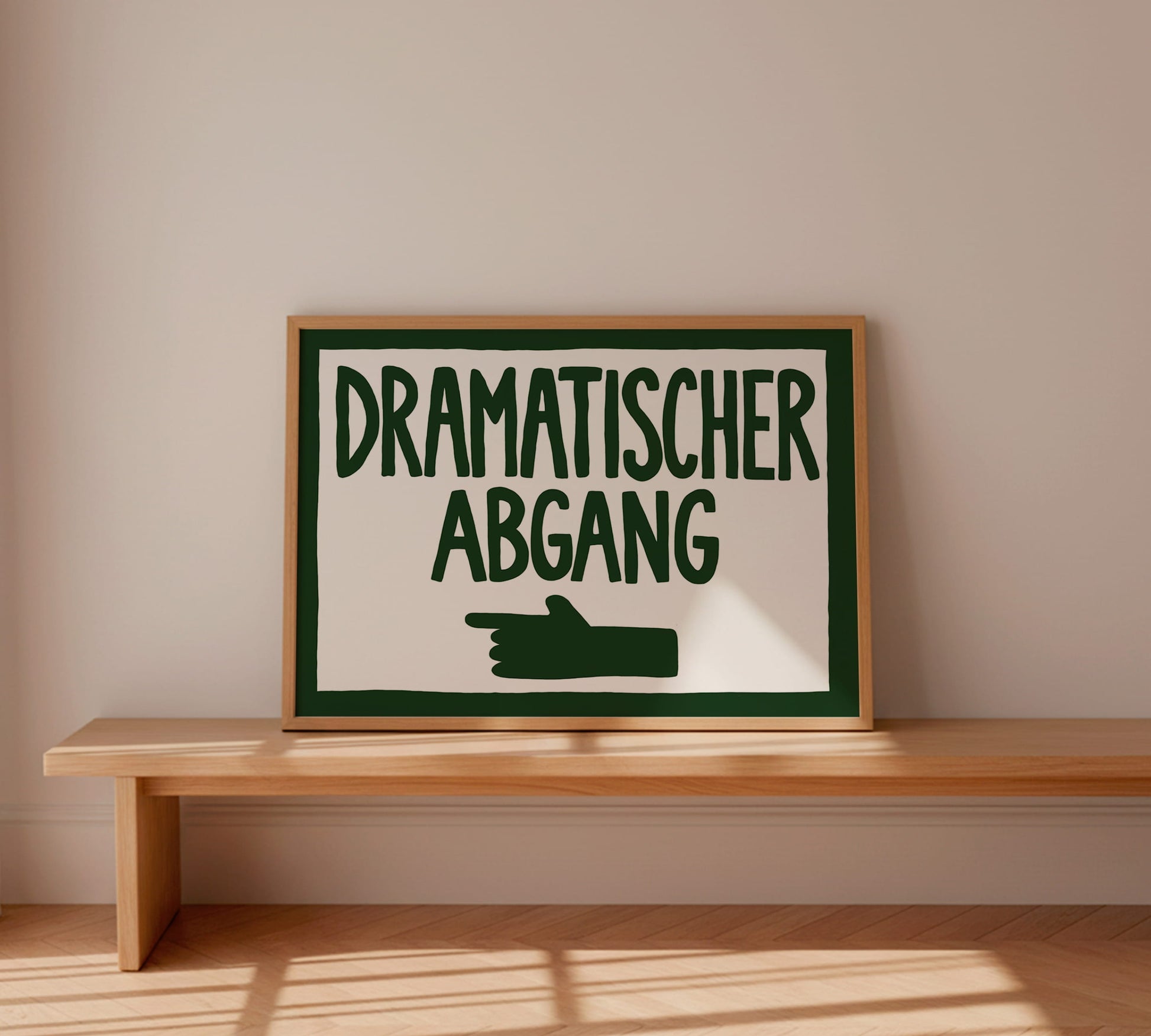 Notausgangschild mit Humor