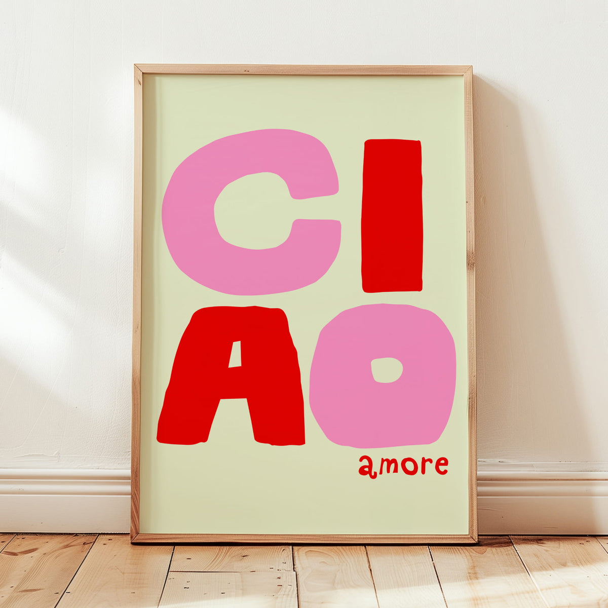 Ein bunter Typografie-Print von Frost & Freckles als originelle Geschenkidee zum Jahrestag oder Valentinstag.