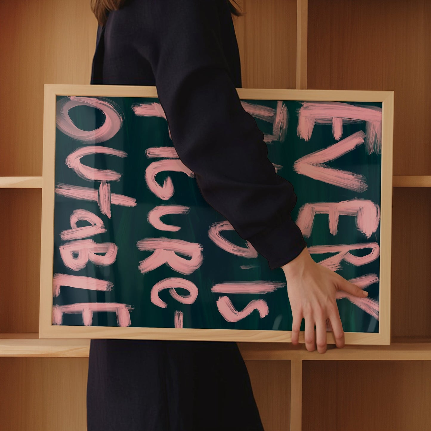 Nahaufnahme vom Kunstdruck Everything Is Figureoutable auf hochwertigem Premium-Papier