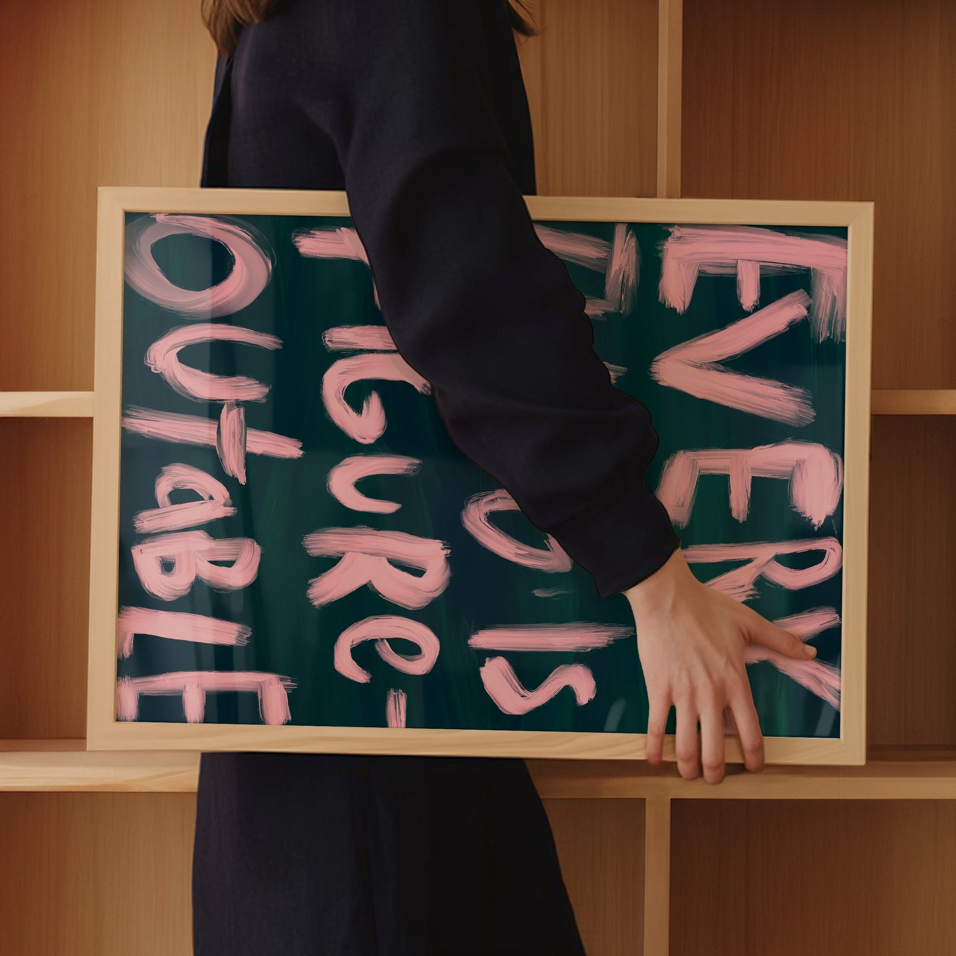 Nahaufnahme vom Kunstdruck Everything Is Figureoutable auf hochwertigem Premium-Papier