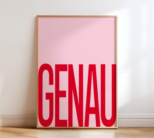 Modernes Typographie Poster mit Genau Aufdruck