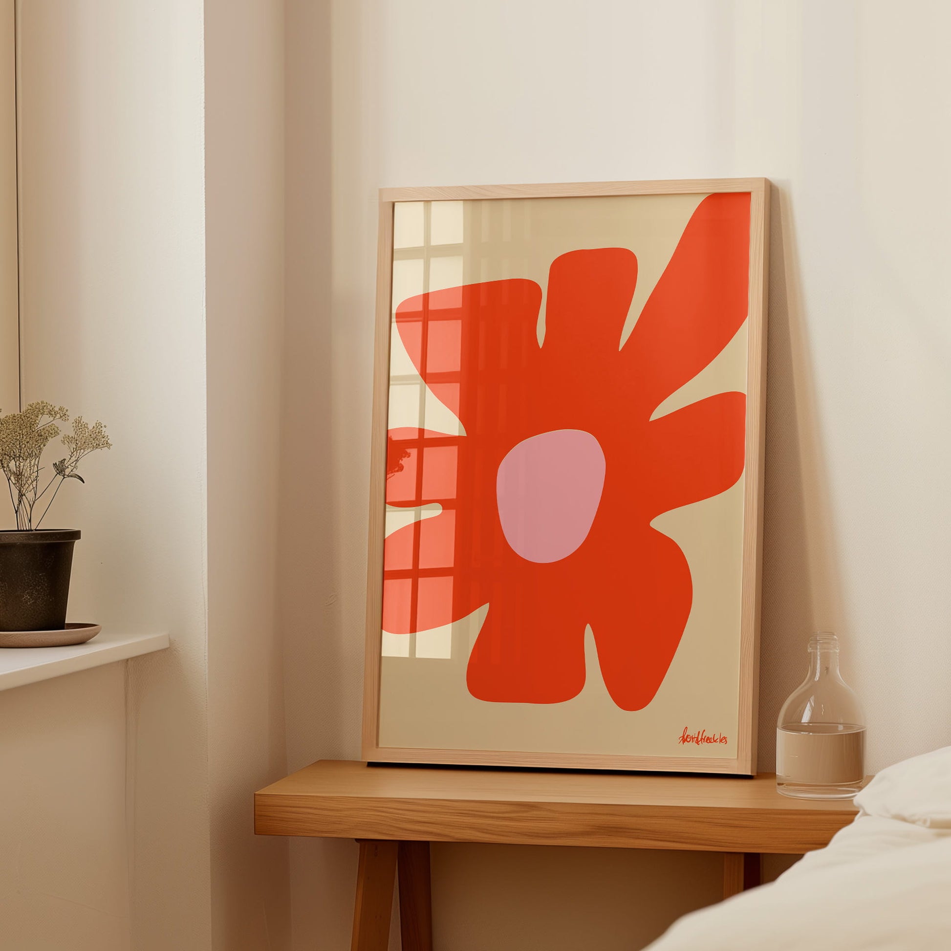 Erfrischendes Poster für den Frühling oder Sommer mit Blumenmotiv