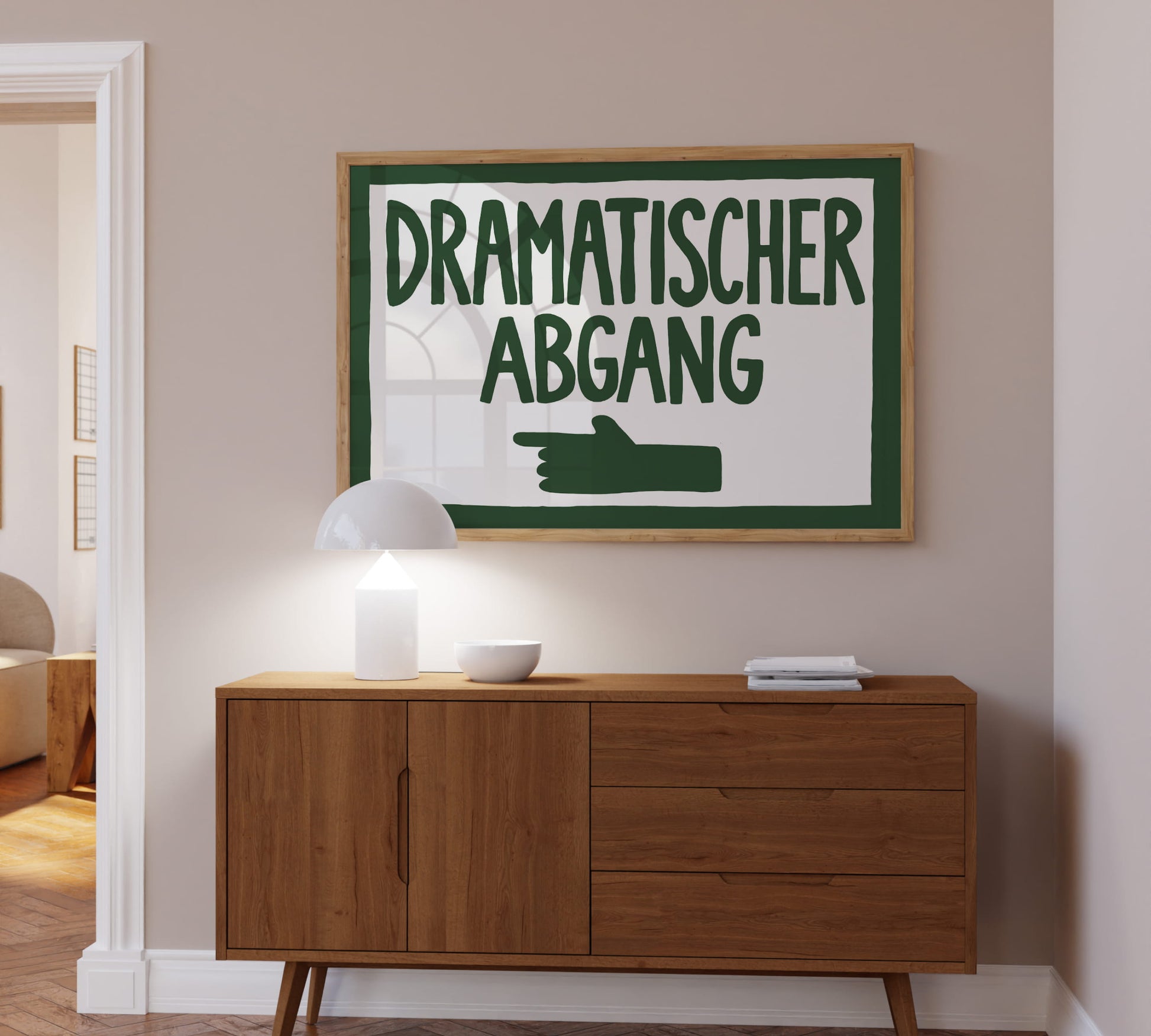 Geschenkidee für Kollegen mit Büro Humor inklusive Aufschrift "Dramatischer Abgang"