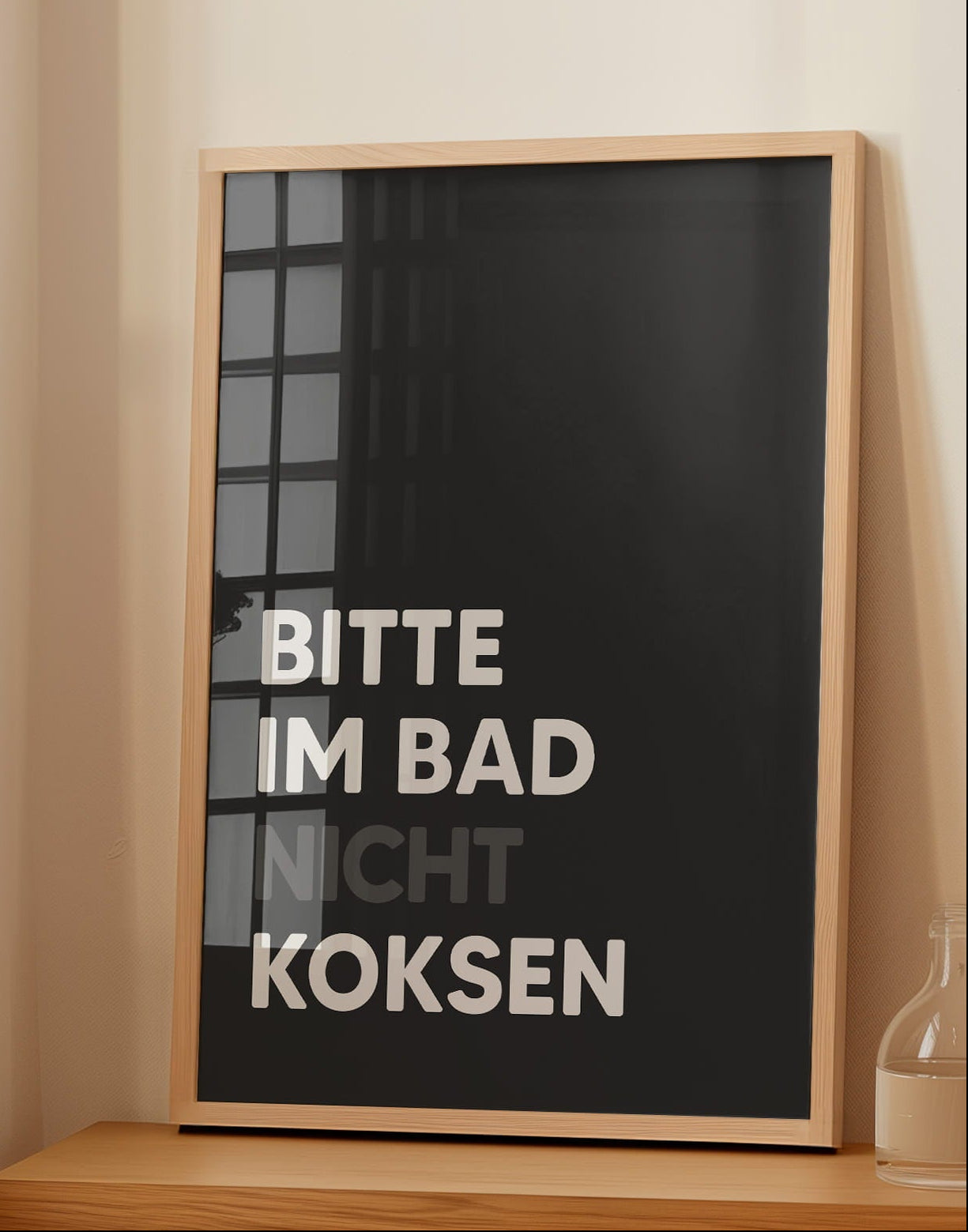 Provokantes Typografie Poster für modernes Bad