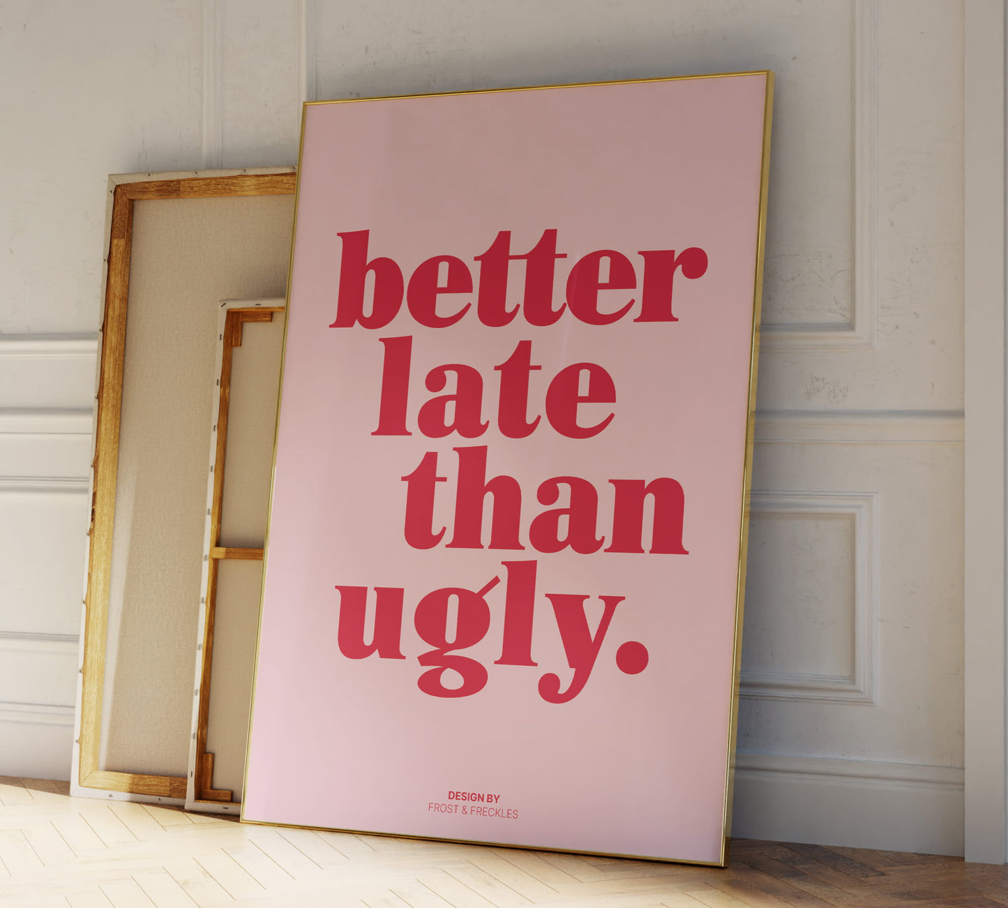 Englisches Typografie Poster für modernes Badezimmer