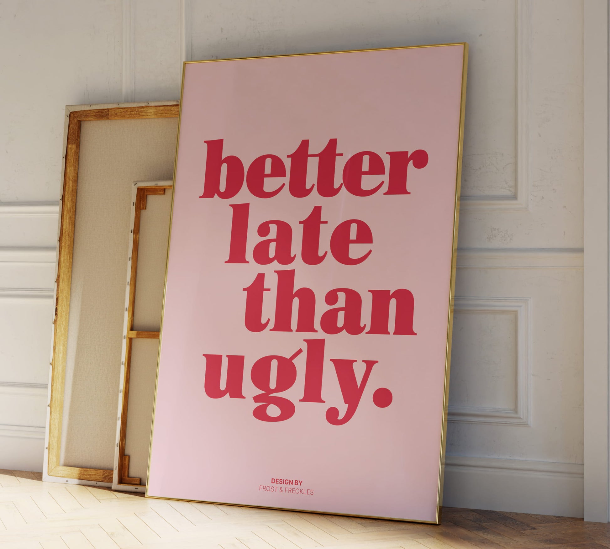Englisches Typografie Poster für modernes Badezimmer