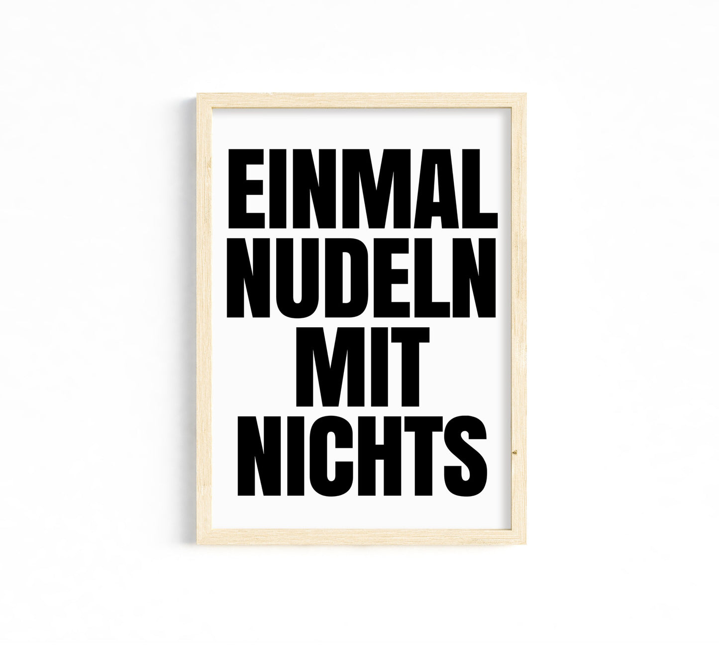 Einmal Nudeln Mit Nichts Poster
