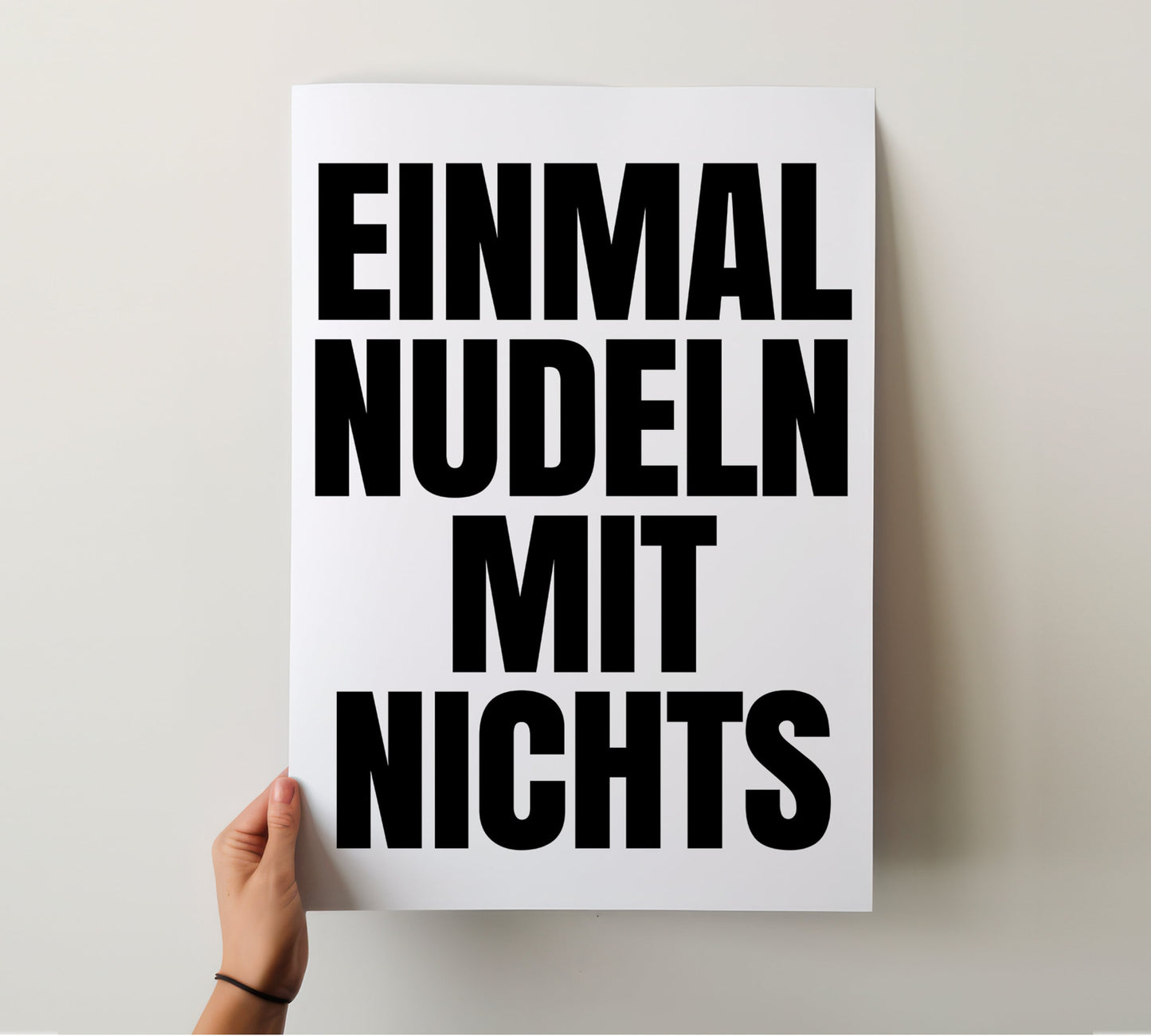 Einmal Nudeln Mit Nichts Poster