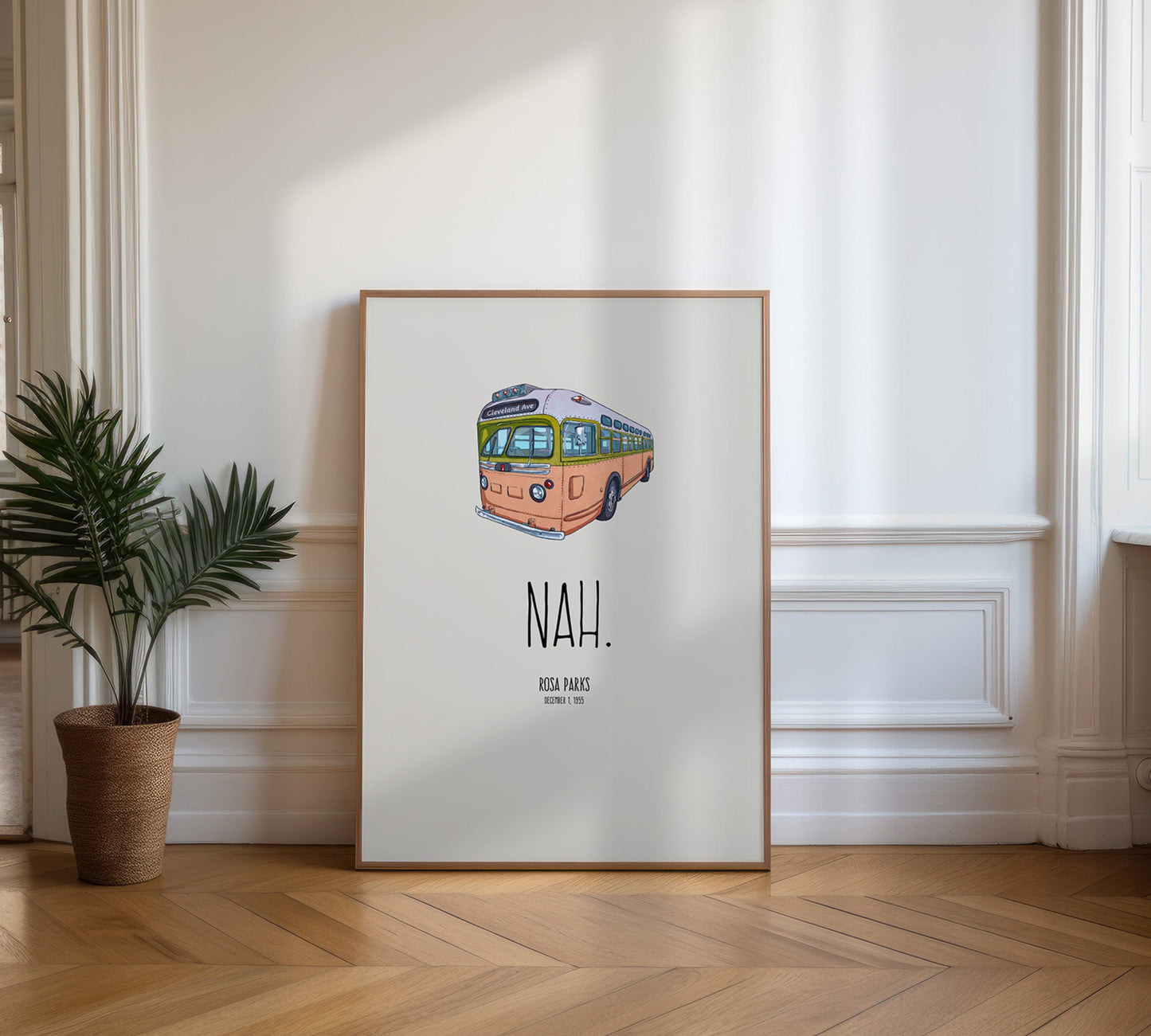 Rosa Parks Nah Poster, A1 A2 A3 A4 Human Rights Print, Black History Poster, Black Lives Matter Wall Art, Rosa Parks Quote, Civil Rights Art