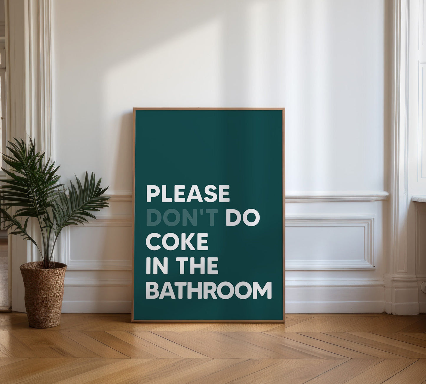 Please Don't Do Coke In the Bathroom Sign Poster Print, Funny Bathroom Sign, Toilet Sign, Bathroom Poster, Bathroom Door Sign, Toilet Door