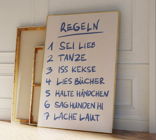 2B: Regeln Retro Poster