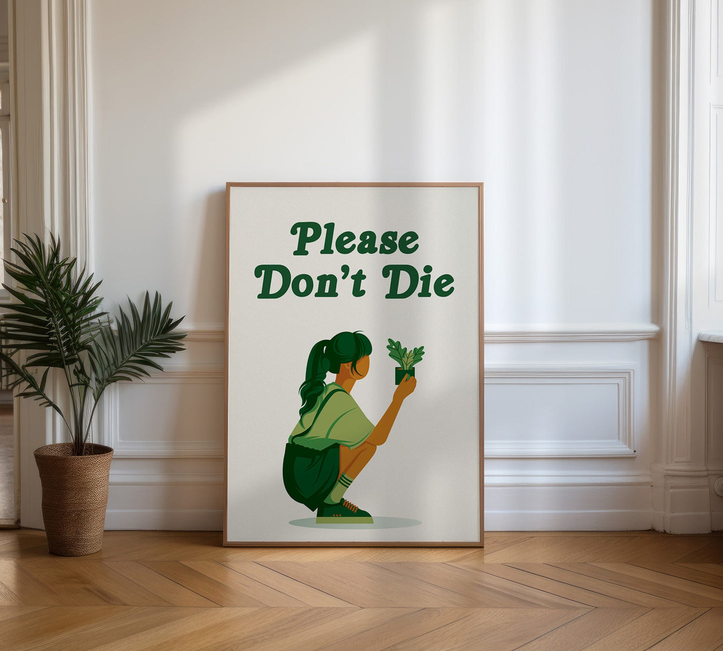 Plant Lady Poster, Plant Lover Print, Home Plants Wall Art, Botanical Print, Boho Gift For Her, Plant Slogan Quote, Crazy Plant Lady Gift