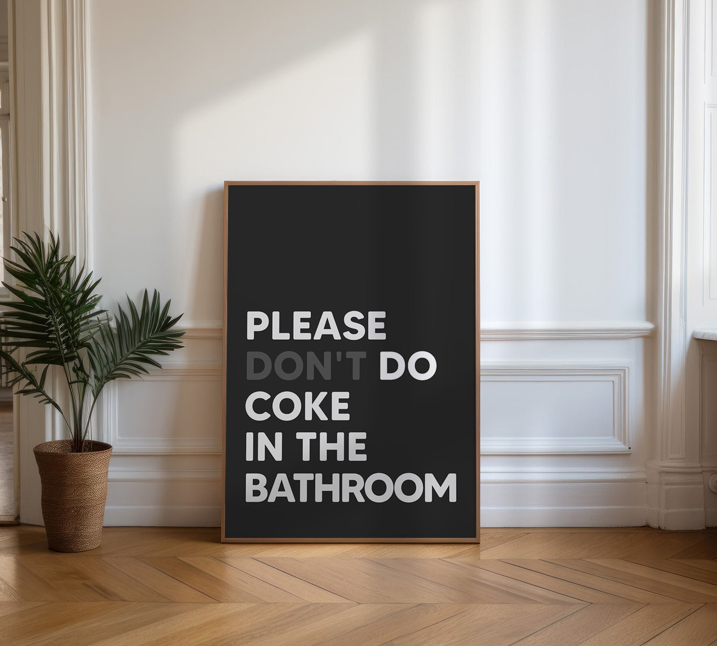 Please Don't Do Coke In the Bathroom Sign Poster Print, Funny Bathroom Sign, Toilet Sign, Bathroom Poster, Bathroom Door Sign, Toilet Door