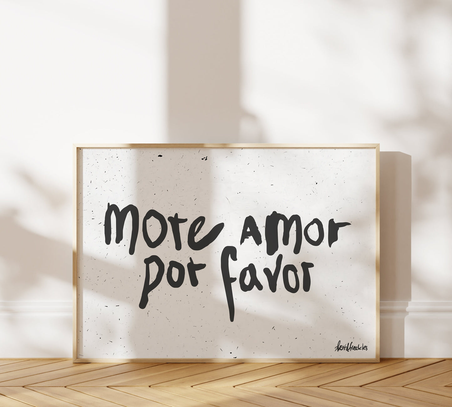 More Amor Por Favor Poster, Spanish Art Print, Modern Wall Art, Scribble Art, Black and White Print, Human Handwriting, Original Painting