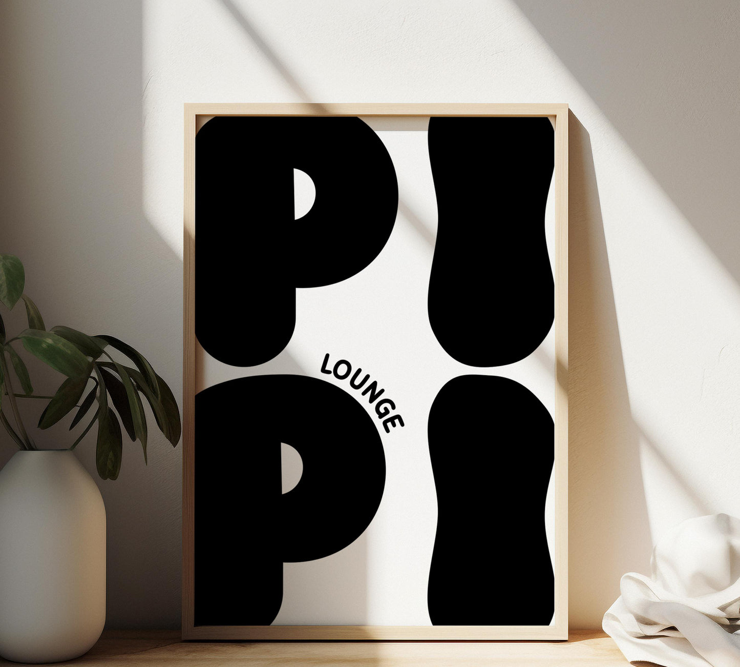 2A: Pipi Lounge Poster (Black)