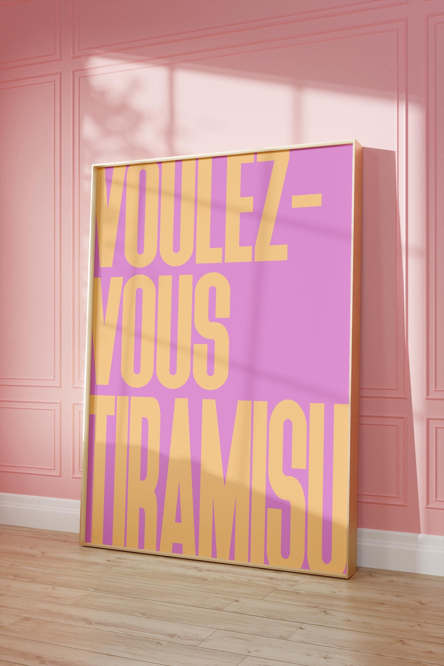 1B: Voulez-Vous Tiramisu Poster (Pink)