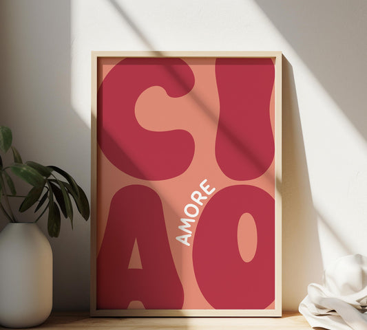 Ciao Amore – Romantisches Italienisches Typografie Poster