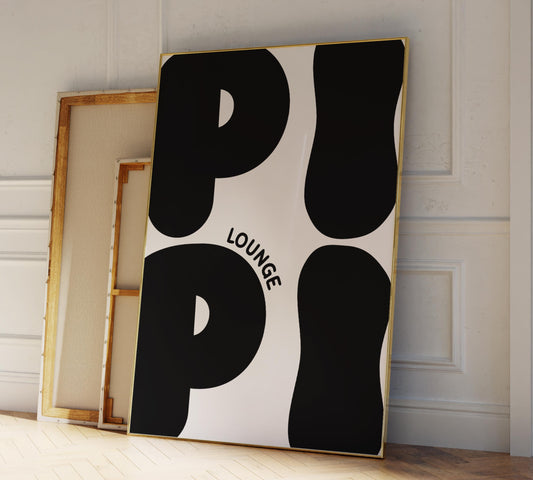2A: Pipi Lounge Poster (Black)