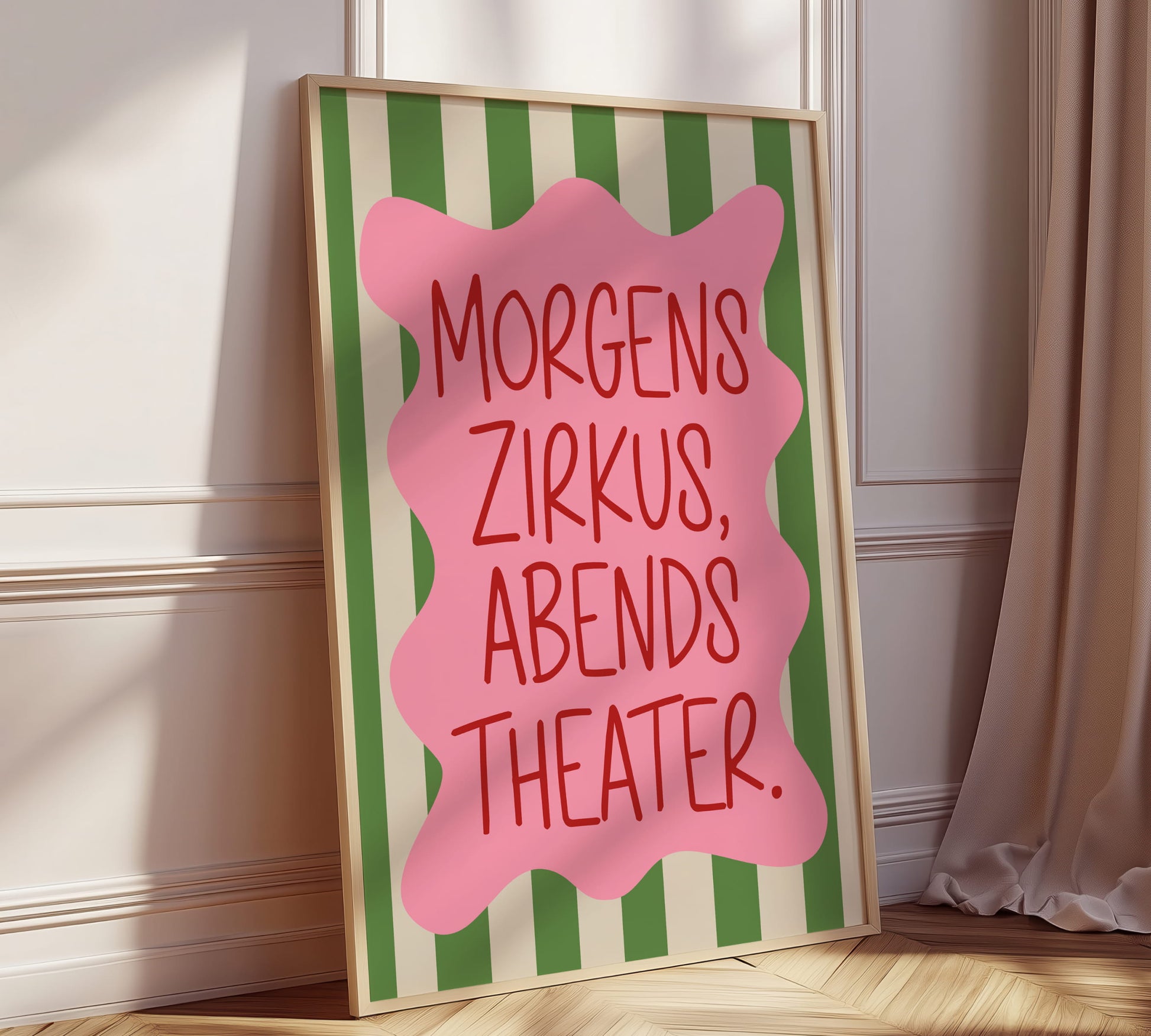 Familien Poster mit Spruch über Alltag und Kinderleben