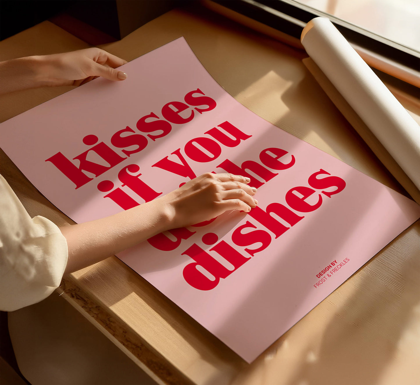 Stylisches Spruchposter für Küche im minimalistischen Design