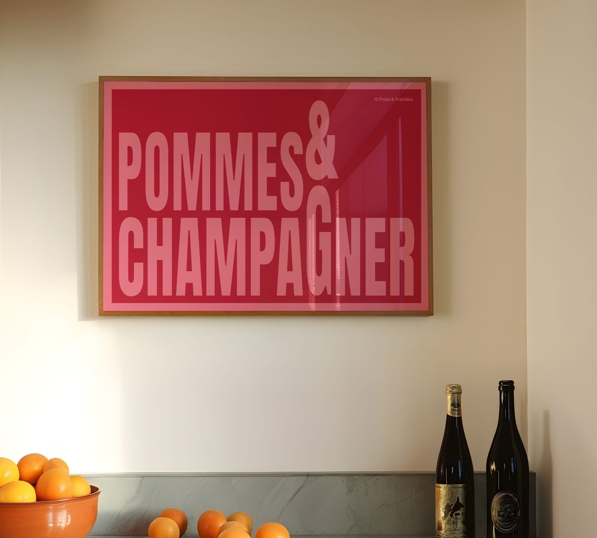Witziges Typografie Poster für Küche oder Essbereich