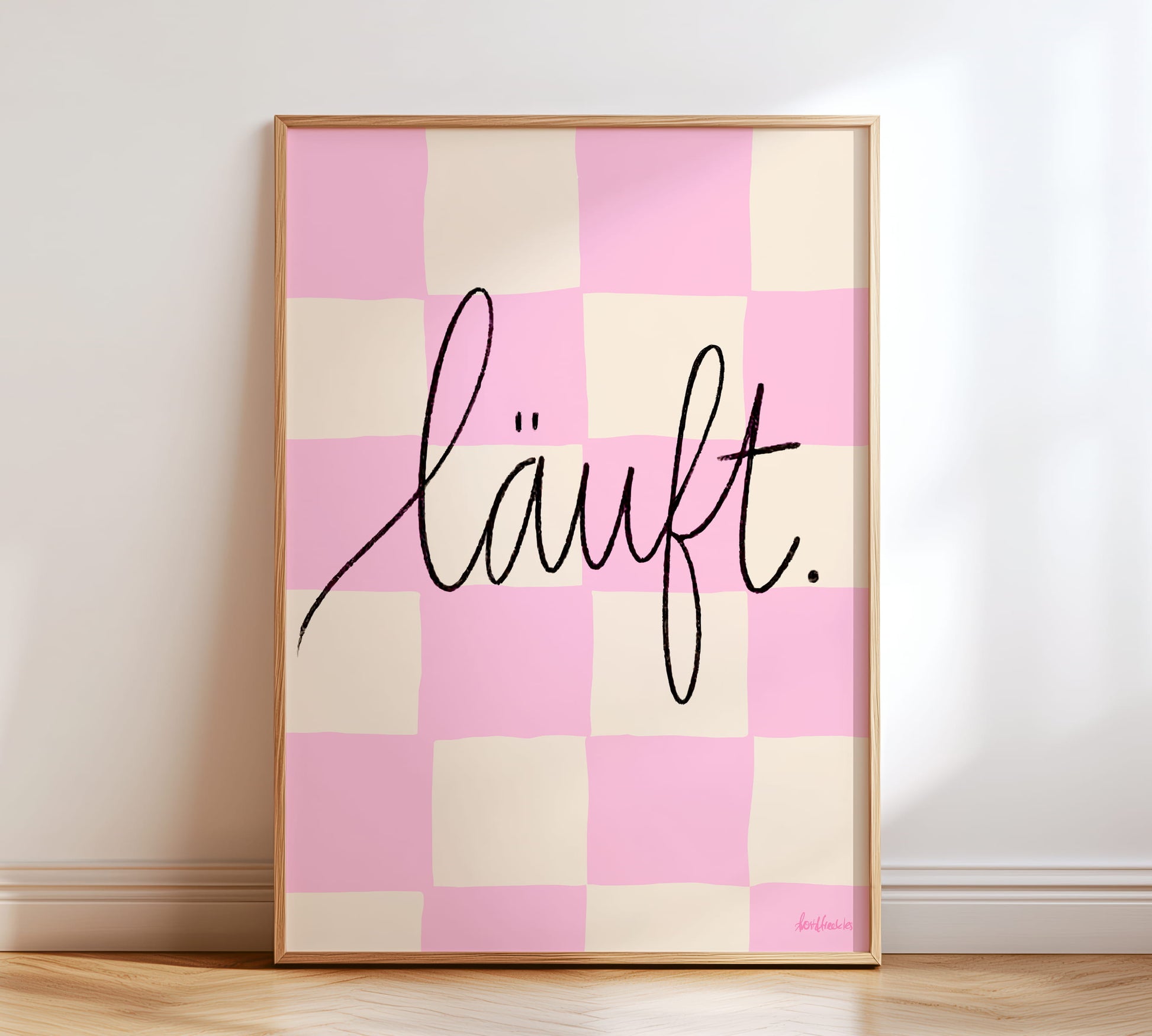 Läuft Poster im minimalistischen Typografie Design