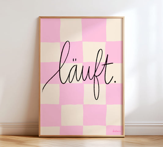 Läuft Poster im minimalistischen Typografie Design