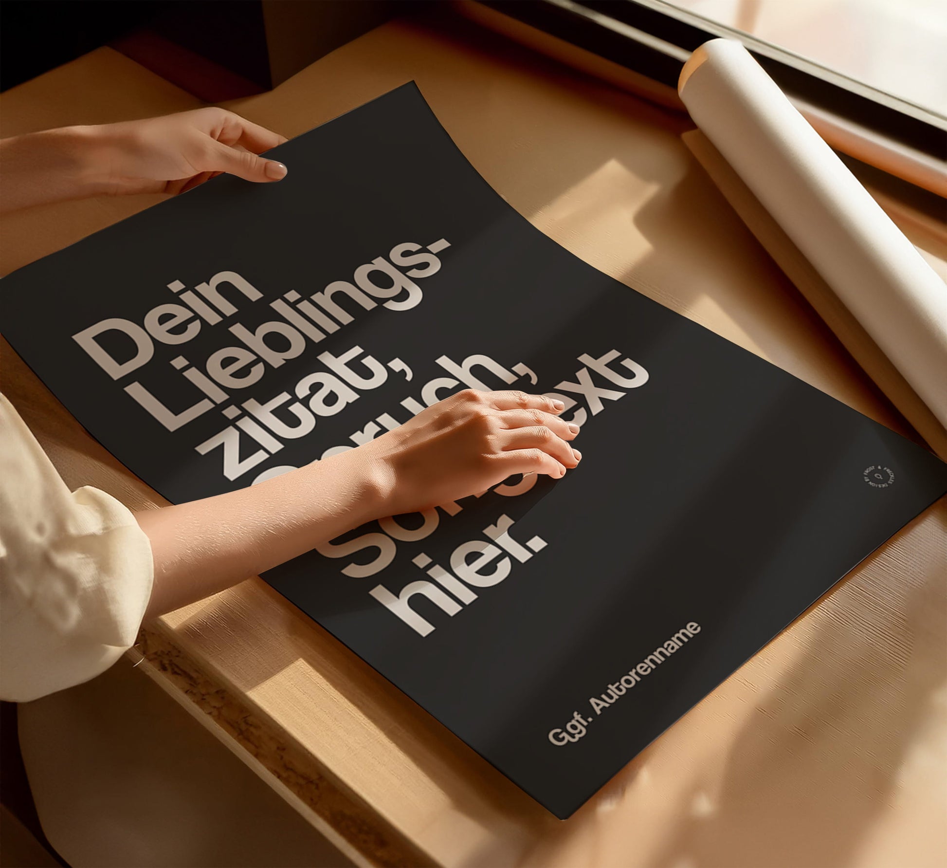 Modernes Zitat Poster zum selbst Gestalten für Wohnzimmer oder Schlafzimmer