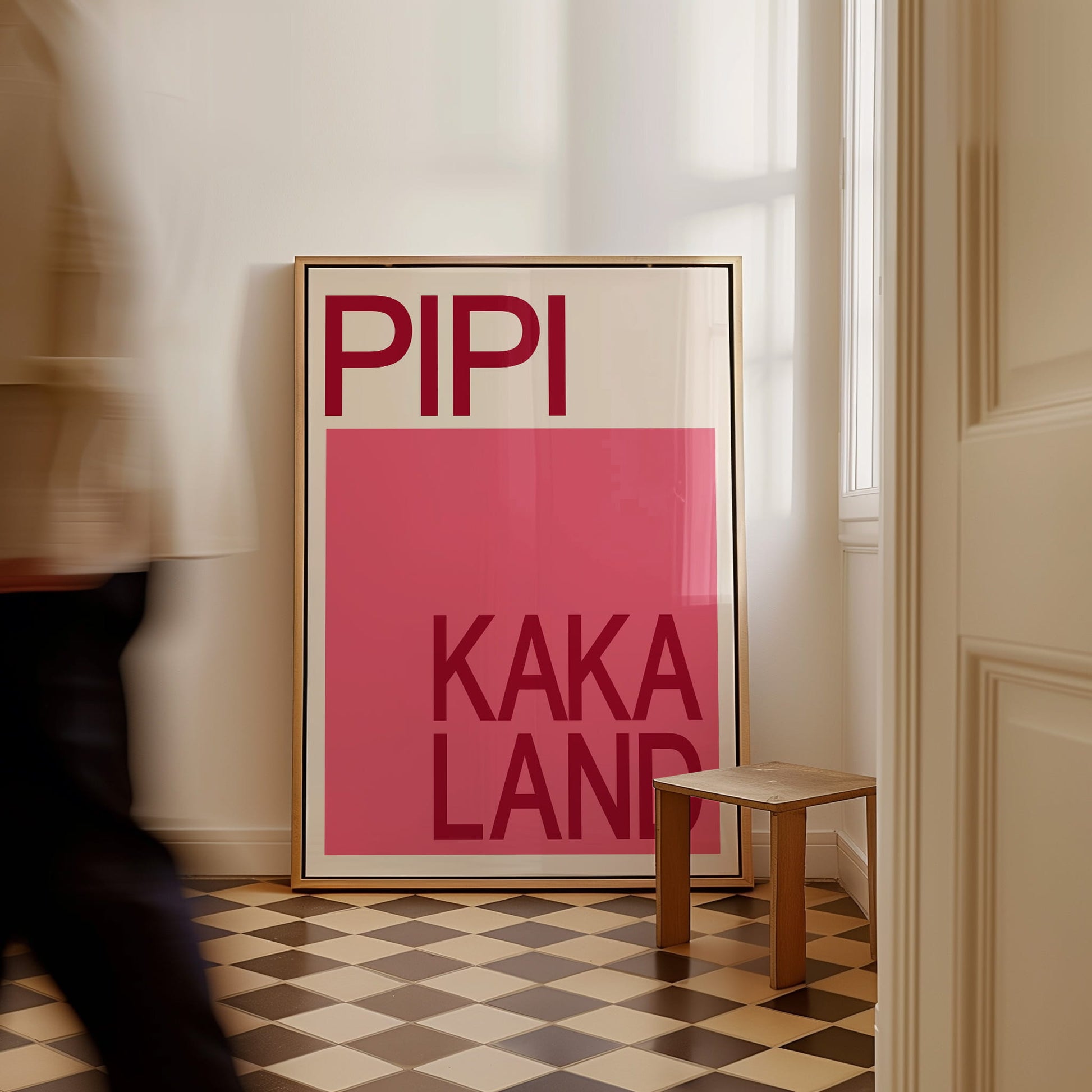 WC Poster mit humorvollem Spruch für Badezimmer oder Gäste-WC