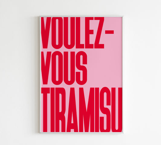 Poster Kunstdruck (Küche) – Tiramisu