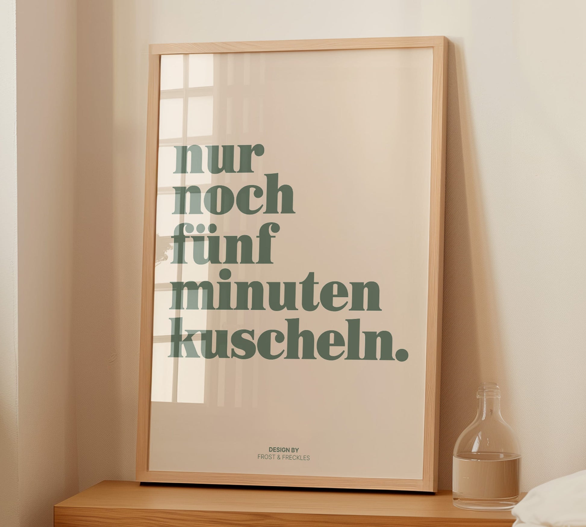 Kuschelfan Print als Geschenkidee für Langschläfer, Paare und Snooze-Fans.