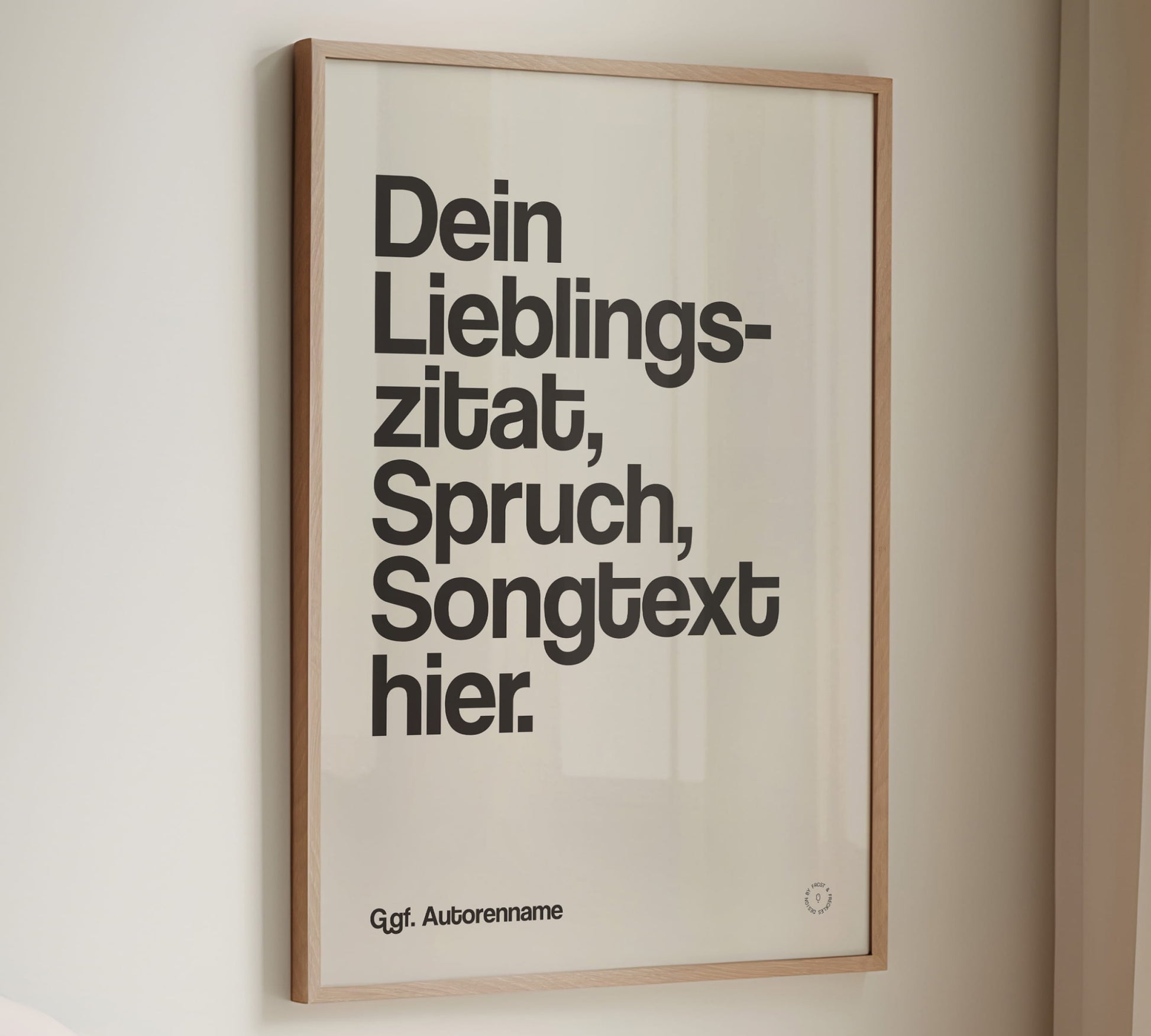 Personalisierbares Typografie Poster mit eigenem Spruch oder Zitat