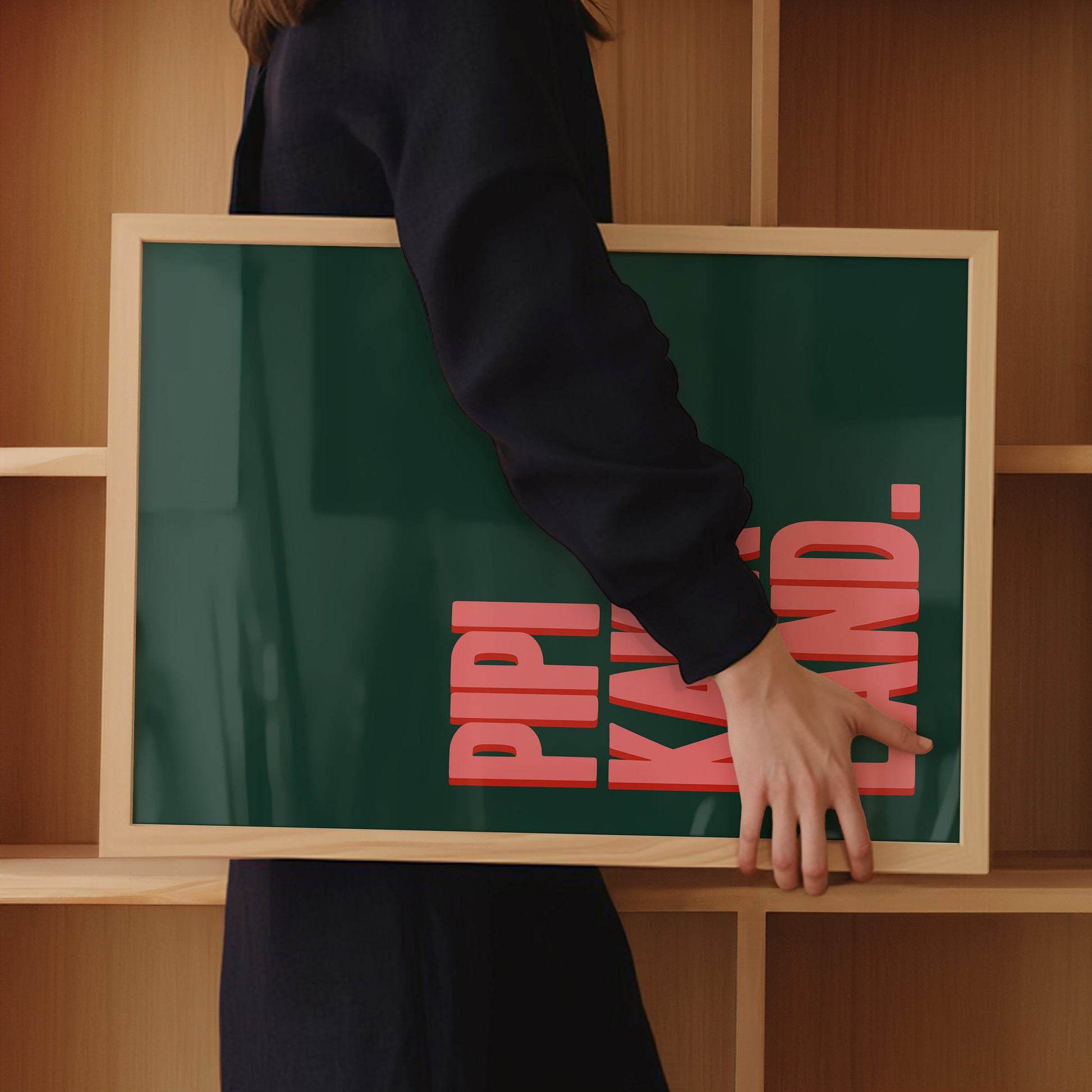 Minimalistisches Poster mit dem lustigen Spruch Pipi Kaka Land