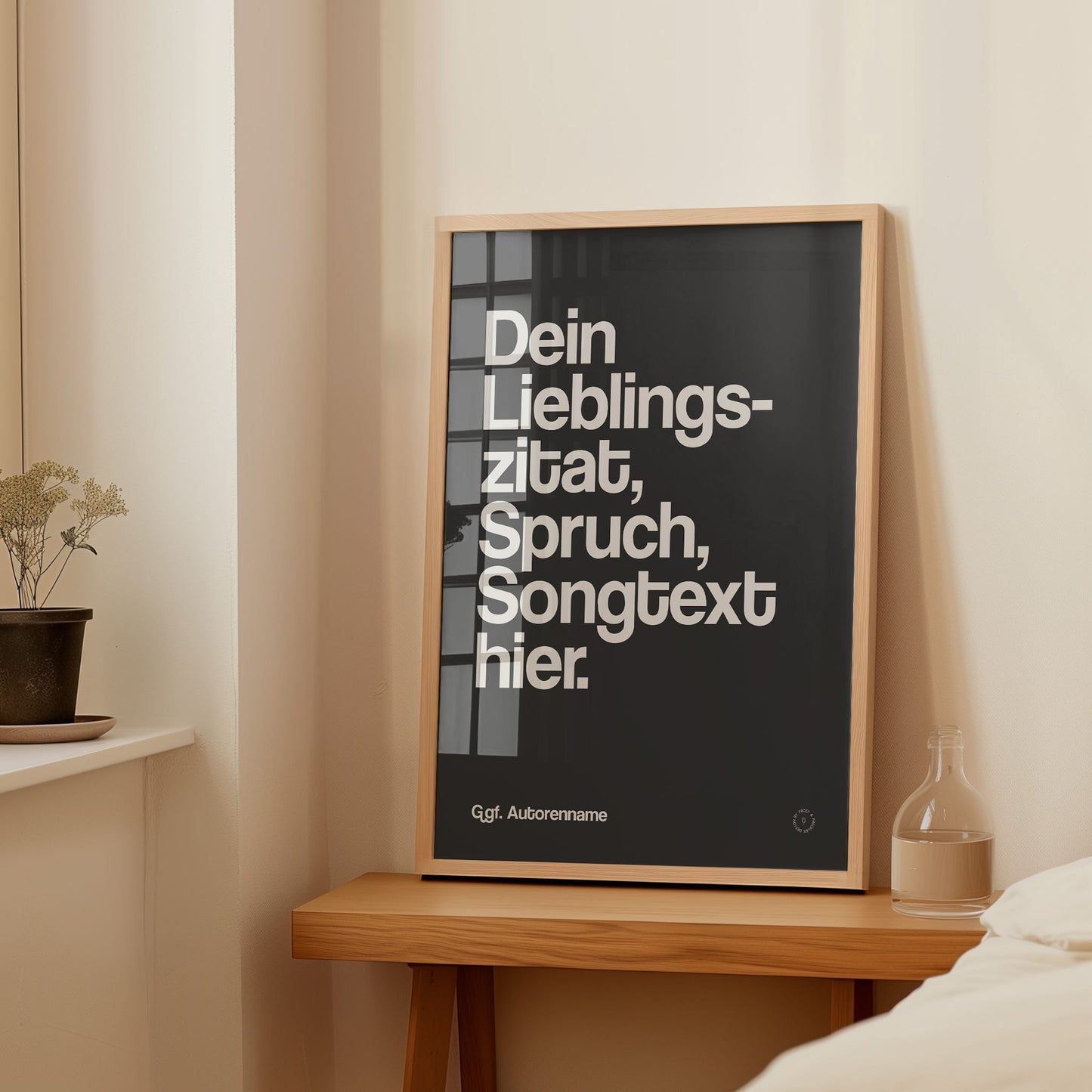 Minimalistisches Poster zum Erstellen mit individuellem Text