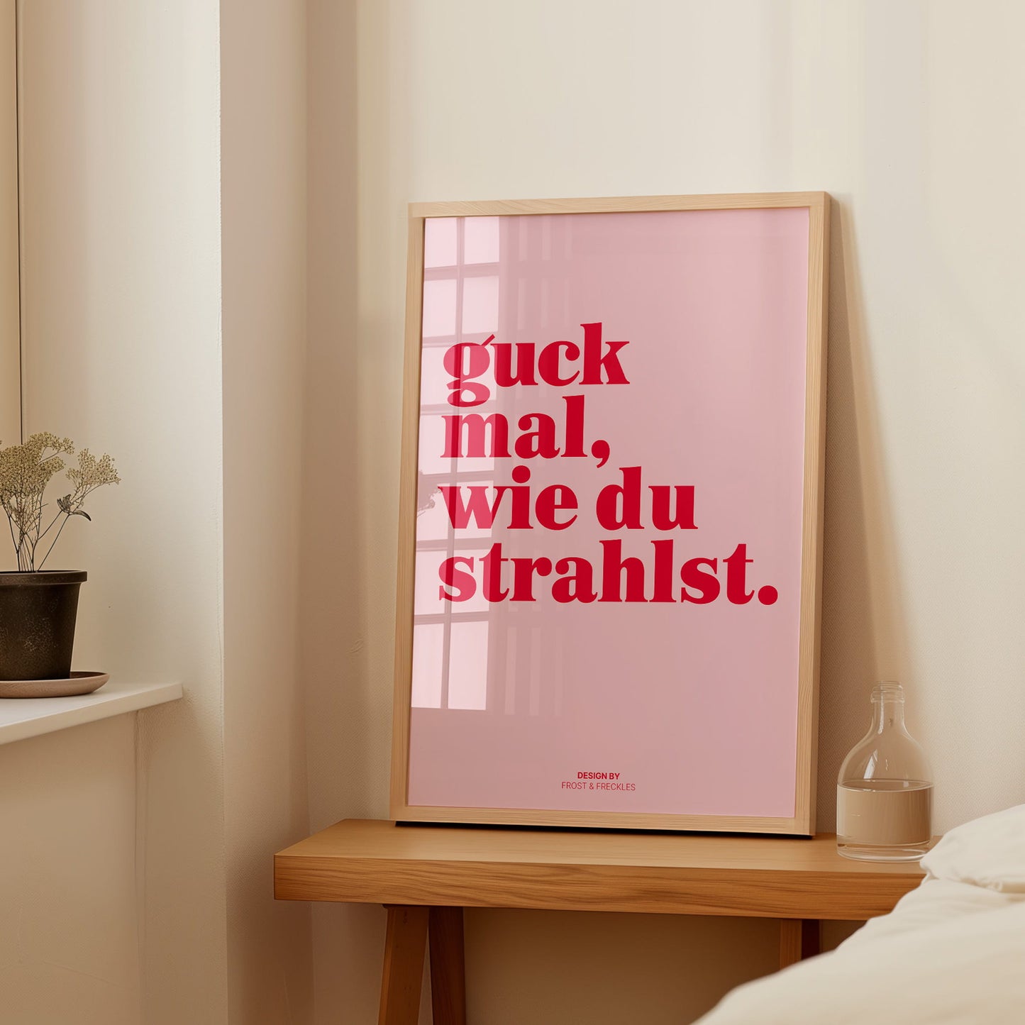 Gerahmtes positive affirmation Wandbild für mehr Selbstbewusstsein und positive Gedanken
