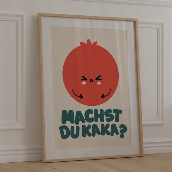 Lustiges Badezimmer Poster "Are you pooping?" in minimalistischem Design