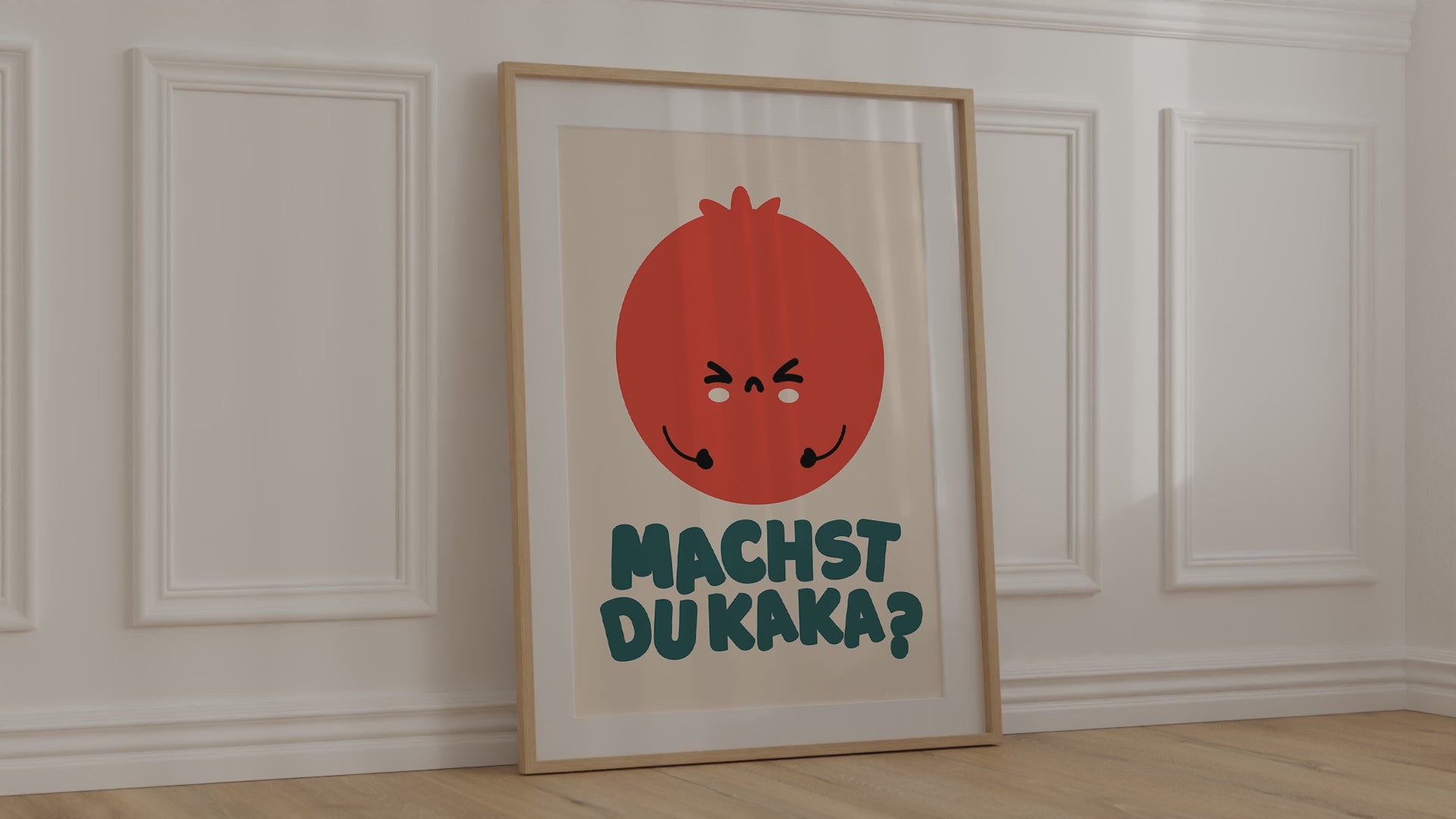 Lustiges Badezimmer Poster "Are you pooping?" in minimalistischem Design