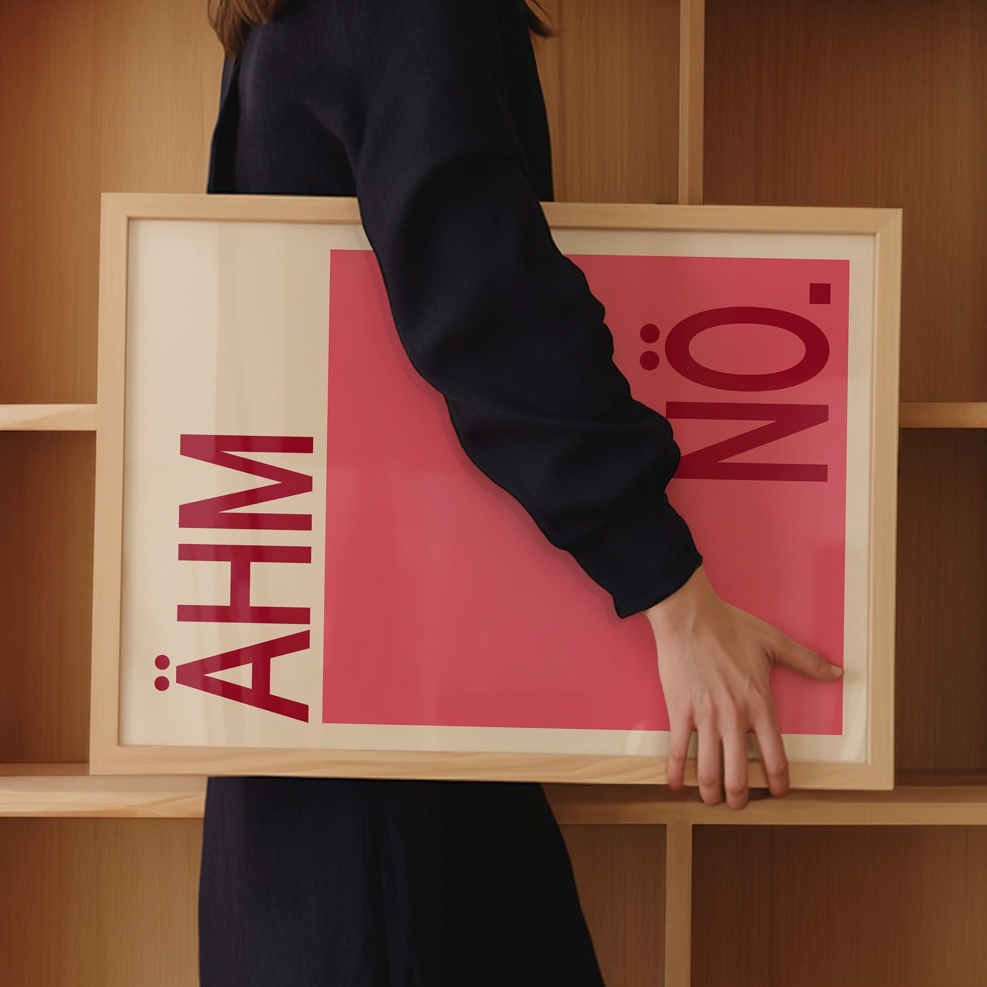Modernes Typografie Poster für Büro oder Home Office mit Statement "Ähm... Nö"