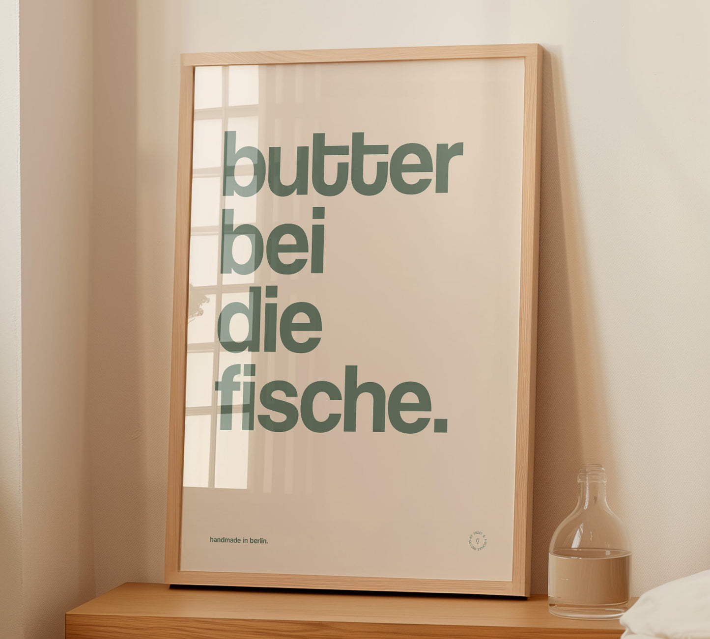 Deutsches Spruchposter für Essbereich oder Küchenwand mit norddeutschem Dialekt