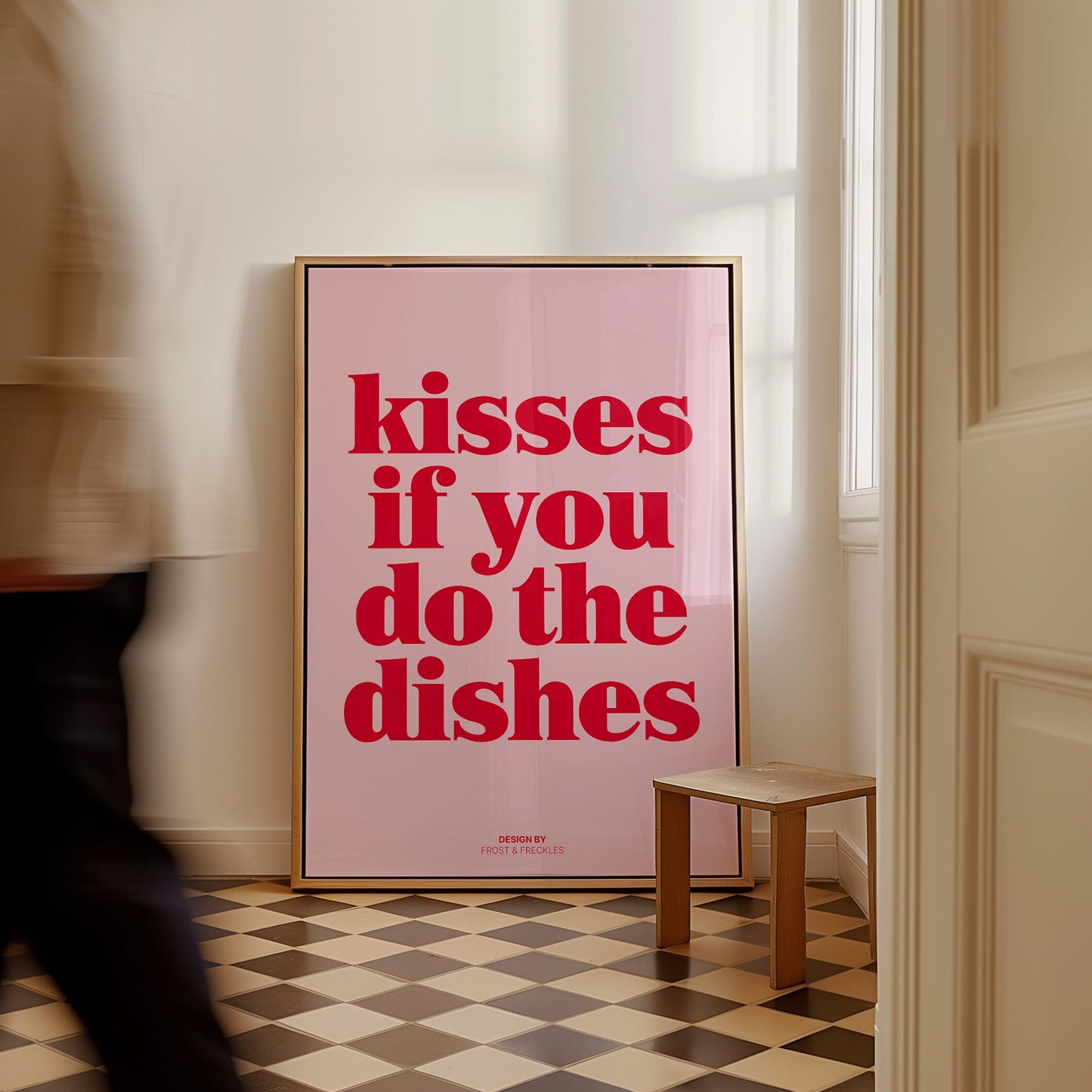 English quote poster für Küche – modern und verspielt für WGs, Freund oder Freundin