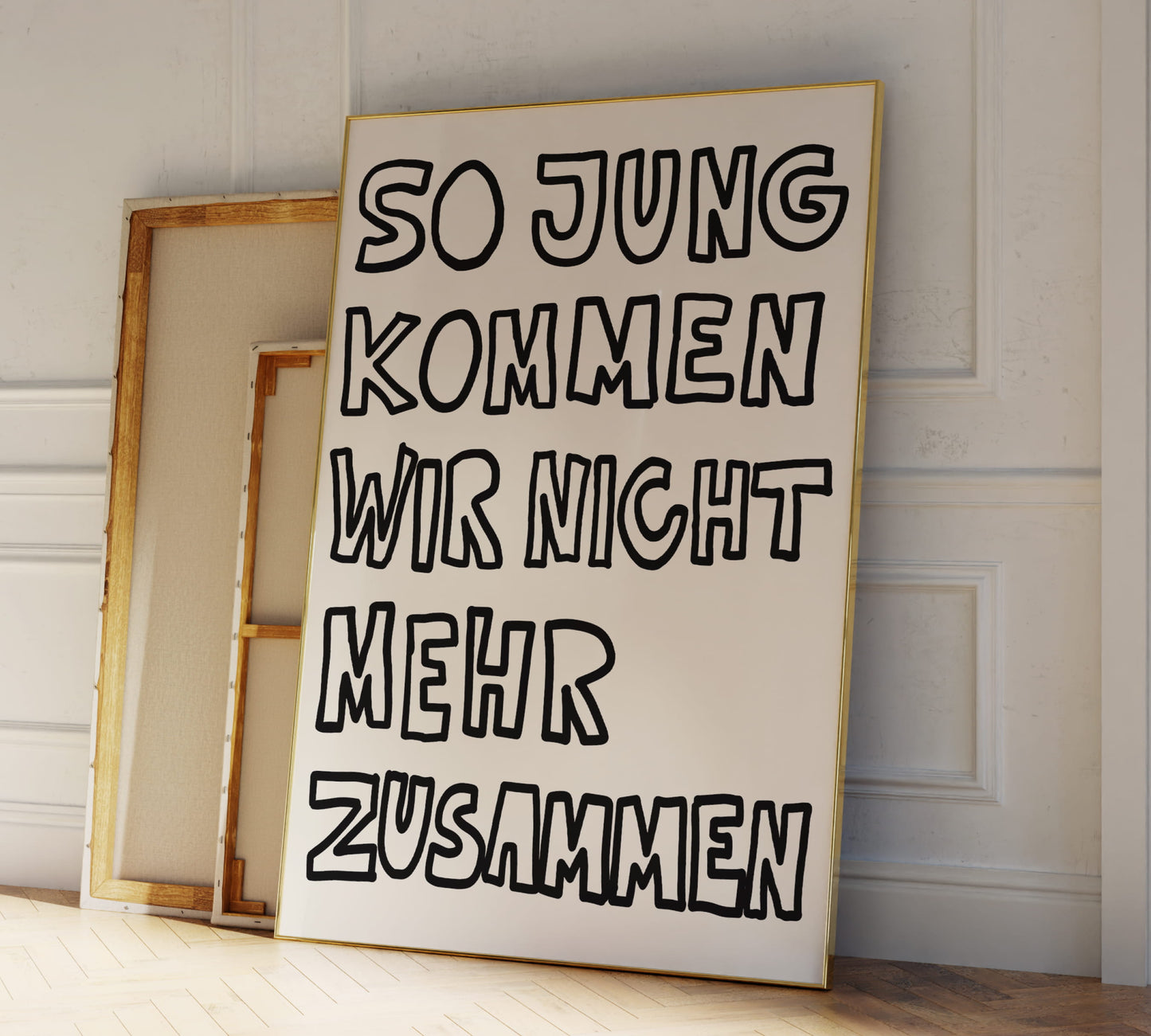 Humorvolles deutsches Sprüche Poster für moderne Wohnungen